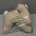 Phantoscope Happy Easter Bunny Shaped Throw Pillow, Plush Boucle Jumping Rabbit Cushion Sherpa Easter Decorative Pillow for Couch Living Room Bed, Beige, 14.5 x 21.5 inches