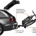 Thule EasyFold XT 2 Hitch Bike Rack - E-Bike Compatible - Fits 2" and 1, 1/4" receivers - Tool-Free Installation - Fully Foldable - Easy Trunk Access - Fully Locking - 130lb Load Capacity