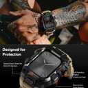 ULTIMAL Rugged Case with Band for Apple Watch 46mm,Compatible with Apple Watch Series 11/10, Military Grade Shockproof Bumper Cover for iWatch Tactical Band Men (46mm,Desert Yellow)
