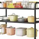 MIAOLI Under Sink Organizer, Kitchen Bathroom Organizers and Storage, shoe cabinet organizer with 8 Removable Panels, 2-Tier Expandable Multi-Purpose Storage Shelf (Expand from17.7 to 32.2")