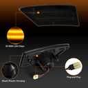 LED Side Marker Lights Compatible With Ford Ranger XL XLT Lariat 2019 2020 2021 2022 2023 Front Bumper Turn Signal Lamps Smoked Lens