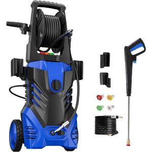 Electric Pressure Washer 5000PSI-Max 3GPM Power Washer 4 Different Pressure Tips, 25FT Hose Power Cord, Foam Cannon, Power Washer Electric Powerd for Patios Car Garden