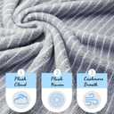 Lounge Chair Towel Cover (Pack of 2), Ultra Plush & Absorbent Micro Fleece Chair Towel for Pool, Beach, Patio & Garden|Quick Dry, Non-Slip Design with 2 Side Pockets|85" x 30"- Gray White