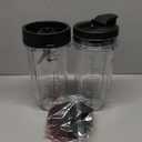 Blender Replacement Parts for Ninja, 24oz Ninja Blender Cups with To-Go Lids, 7 Fins Extractor Blade, Compatible with Nutri Ninja Auto iQ Blenders BL2012 BN801 BL480-30 BL640-30 BL642-30 NN100-30