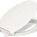 KOHLER 4734-RL-96 Rutledge ReadyLatch Soft Close Elongated Toilet Seat, Quiet-Close Lid, Grip-Tight Bumpers, Installation Hardware, Home Essentials, Biscuit