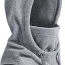 Balaclava Hood Ski Mask for Men Women Winter Face Neck Head Cover Scarf Windproof Fleece Warmer Thermal Cold Weather Hat (Gray)