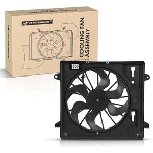 A-Premium Engine Radiator Cooling Fan Assembly Compatible with Select Jeep Models - JK Series Wrangler 2007 2008 2009 2010 2011 - Replace# 55056642AB, 55056642AC