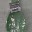 Tablecraft Glass Spoon Rest, 8 x 3.5 x 1.25, Green