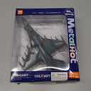 Diecast Fighter Jet Toy Military Falcon Replica Model - 1:400 Scale Airplane Pullback Metal Alloy Aircraft Vehicle with Flashing Lights and Sound