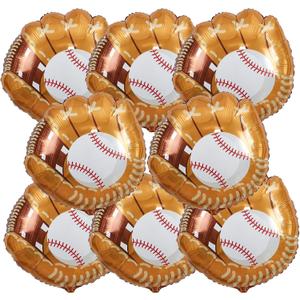 3 x 8 Pcs Baseball Glove Foil Balloon