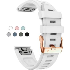 20mm Watch Band for Garmin fenix 5s plus fenix 6s fenix 7s pro quickfit 20 bands Replacement for garmin epix 2 42mm standard short strap Rose Gold women soft