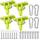 Heavy Duty Swing Hangers - 5000 lbs Capacity, Swing Set Brackets Silent Rotation, Easy Installation for Swings, Yoga Straps, Punching Bags, Hammocks & More - Indoor/Outdoor Use - 4 Pack