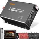 Pure Sine Wave Inverter 4000 Watt,12V DC to 120V AC Inverters,Surge 7000 Watt for RV,Truck,Solar,Home,Power Inverter with Dual Remote Control,35A Hardwire Port,4 AC Outlets, 36W USB-C, 5V 3.6A USB