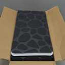 Self Adhesive Residue Free Machine Washable Reusable Stair Treads Non Slip Steps - 100% Polyester Heavyduty TPE Backing Wooden Stair Runner Indoor - 15 Pack 30"X8" Anti Slip Mats - Stone Black