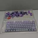 x XVX Shine Through PBT Keycaps, Custom Keycaps 60 75 100 Percent Cherry Profile, Doubleshot Key caps Set for 61/64/68/84/87/100/104/108 Gaming Mechanical Keyboard, Gradient Purple