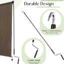 Pickmesh Exterior Roller Shade Universal Crank Wand Replacement Metal Crank Wand Telescoping Skylight Pole with Hook for Exterior Sun Shades Outdoor Indoor Roller up Blinds (Brown)