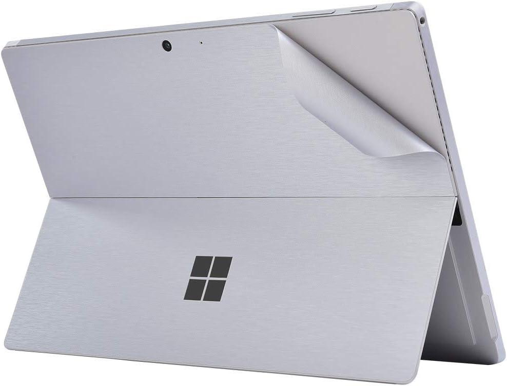 Skin Sticker for Surface Pro 7 / Pro 7 Plus / 7+ 12.3 Inch Back Decal, Ultra-Thin Vinyl Decorative Laptop Cover Protector Accessories(Metallic Brushed Silver).