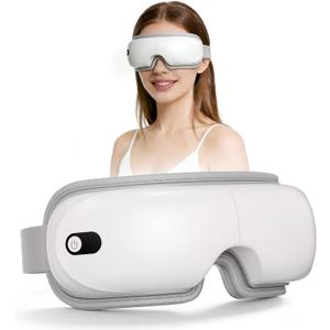 Pinailon Eye Massager with Heat, Massaging Eye Mask with Heating & Music, Facial Massager,Relaxing Eye Care Headache Massager Equipment for Migraines Relax Eyeris for Her Him