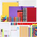 80 Pcs Back to School Supplies Kit for Second and Third Grade Students Elementary School Essentials Bundle Pack Includes Folders Notebooks Pencils Markers Crayons Pens