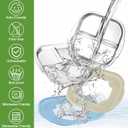 2 x BUSOHA 2 Pack Stainless Steel Kids Plate with Suction - 9.4"X 8.6" Divided Toddler Baby Plates with Silicone Sleeves 2-in-1 Non-Slip Anti Breakage Metal Toddler Bowls (Blue + Beige)