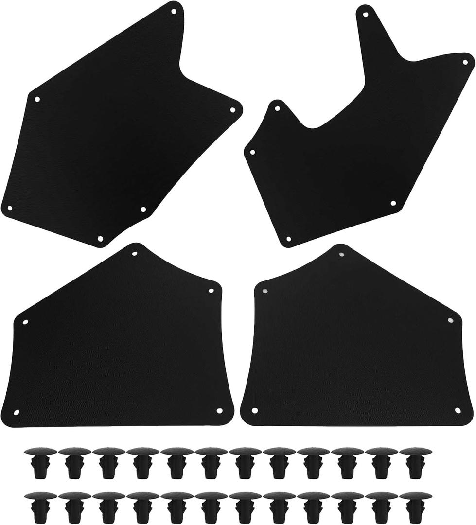 Tutor Auto Splash Guard Fender Liner Shields with Clips Compatible with 2007-2020 Toyota Tundra Sequoia - Replaces 537370C030 537360C030