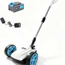 RB 9" Small Lawn Mower for Small Spaces, 40V 2Ah Battery & Charger, Ultra-Light Mini Cordless Lawn Mower with Brushless Motor, 3 Cutting Heights, One-Hand Steering, Upright Storage for Tiny Yards