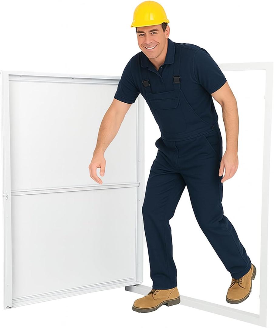 Leinuosen 32 x 24 Inch Attic Access Door Access Panel Crawl Space Door Aluminum Alloy Wall Hole Cover for Attic Crawl Space Wine Cellar