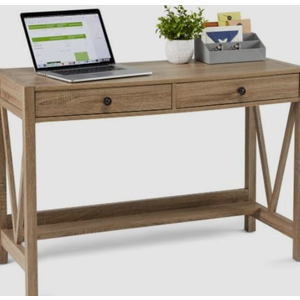 V-Frame Driftwood finished Desk 30"H x 44.1"W x 17.7"D
