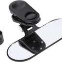 Alomejor Fisheye Lens for Piano Keyboard Online Teaching, Wide-Angle, Optical Glass and Aluminum Alloy, Dual-Split Screen Mirror Effect, Black