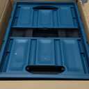 CleverMade Collapsible Storage Bins 32L 3 Pack Heavy Duty Foldable Storage Bins with Built-In Handles for Garage Storage and Home Organization - Ocean