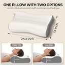 Polovo Cervical Neck Pillow - Ergonomic Side Sleeper Pillow for Neck Pain Relief, Contour Memory Foam Pillows for Deep Sleep, Orthopedic Cooling Pillow Bed Pillow for Side Back Stomach Sleepers