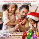 Vesici Christmas Resin Mold Kit Include 10 Pcs Silicone Molds Tools Set with Glitter Powder Cups Sticks Droppers Holiday Epoxy Casting Molds for DIY Xmas Crafts Ornaments Decorations