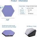 10Pcs Self Adhesive Felt Board Tiles Hexagon Bulletin Board for Walls, Felt Cork Pin Board for Pictures Photos Memos with Push Pins (Color C)