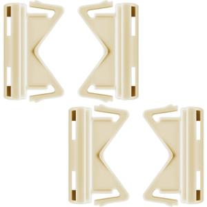 GlikCeil 2 Pair Universal End Cap for 2 1/2'' Curtain Rod Wide Curtain Rod Cap Plastic Flat Curtain Rod Cap Flexible Corner Connectors