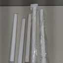 White Shower Curtain Rod 31-79 inches, Stainless Steel Shower Rod & Tension Rod, Adjustable Tension Shower Curtain Rod for Bathroom, Windows, Closet