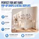 Wesiti 3 Pairs Grid Wall Display Stand Base, T Base Gridwall Legs with 12 Locking Wheel, Detachable Wire Grid Panel Stand for Retail Store Display, Trade Show Booth, Craft Exhibition, 17.7 x 24 Inch