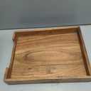EDHAS Letter Trays & Stacking Supports Acacia Wood Desk Document, File Folder, Magazine Holder Tray (14" x 11" x 2")