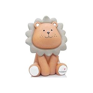 Kisangel Resin Lion Piggy Bank for Boy Girl Adorable Cartoon Coin Collector with Easy Access for Saving Money Boys and Girls Fun and Engaging Savings Pot