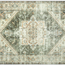 8x10 Area Rugs Washable Rug: Lagre Soft Living Room Rug Anti-Skid Indoor Floor Thin Carpet Vintage Stain Resistant Carpets for Bedroom Dining Room Farmhouse Nursery Office Green