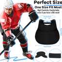 2 Pcs Hockey Neck Guard Cut Resistant Neck Guard with Bib Soft Ice Hockey Collar Foam Padded Protector Fits 8.6 to 10.2 Inches for Adult Players Protective Gear, Black
