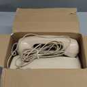 Classic Retro Landline Phone Mechanical Ringtone,2500 Desk Telephone for Hearing Impaired, Old Fashion Cord Telephone,Vintage Analog Phone for Home,School, Plug and Play, Beige
