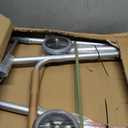 Medline Lightweight Two Button Folding Walker with 5" Wheels, Aluminum Frame Supports up to 300 lbs