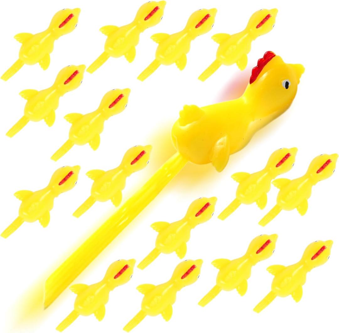 50 PCS Slingshot Chicken Rubber Chicken Game, Funny Stretchy Prank Gag Toys, Birthday Goodie Bag Filler, Classroom Prizes Party Favors Activity Gift