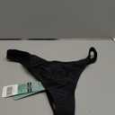 SHEKINI Women's Thong Bikini Bottom High Cut V Cheeky Brazilian Swimsuit Bottom (Large, Manhattan Black)