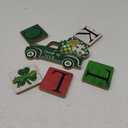 5PCS Valentines Decor/St.Patricks Decorations Reversible Table Centerpieces Tiered Tray Ornament for Home Party Decor
