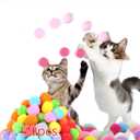 Cat Toy Launcher, 50PCS 1.2Inch Interactive Cat Balls, Active Exercise Toys for Indoor Multi-Colored Cats