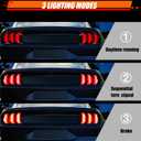 LED Tail Light Assembly Compatible with Ford Mustang and Shelby GT 350 2015-2024 (US Version) with Sequential Turn Signal Light, Rear Replacement Lamp Driver&Passenger Side (Clear Lens)