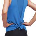 Mippo Workout Tops for Women Yoga Tank Athletic Muscle Shirts Tie Back | Open Back, Loose Fit, Breathable Mesh, Racerback, Sleeveless Shirts, Workout Clothes for Women (XL)