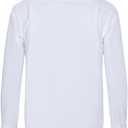 Mens Big and Tall Dress Shirts Button Down Shirts Long Sleeve Shirt from Size S to 6XL(T) (White)