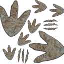 90 Pieces Dinosaur Decor Dinosaur Footprints Floor Decals Peel and Stick Track Stickers Removable Tracks Wall Decals Vinyl Footprints Wall Decal for Baby Nursery Bedroom Home Decor